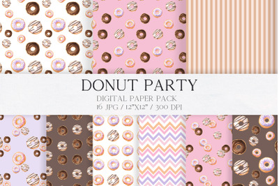 Donut Seamless Digital Papers Pack
