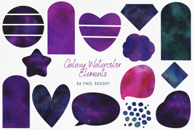 Galaxy Watercolor PNG Clipart