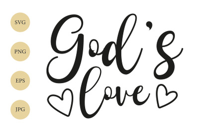 God&#039;s Love SVG, Christian SVG, T-shirts Design SVG, Religious SVG