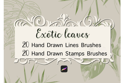 Exotic leaves Procreate Brushes