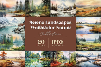 Serene Landscapes: Watercolor Nature Collection
