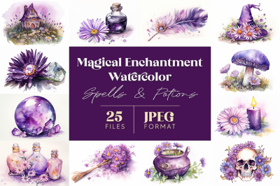Magical Enchantment: Watercolor Spells and Potions