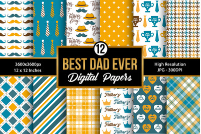 Father&#039;s Day Seamless Pattern Digital Papers