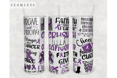 Testicular Cancer Awareness Tumbler Wrap, 20 Oz Skinny Tumbler PNG