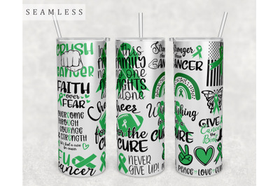 Liver Cancer Awareness Tumbler Wrap, 20 Oz Skinny Tumbler Sublimation