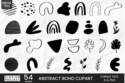 Abstract Boho Clipart | 54 Variations