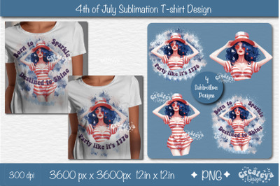 4th of July Sublimation Design| Patriotic USA Sublimation PNG