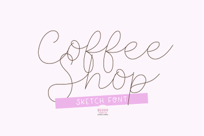 COFFEE SHOP Cursive Sketch Font