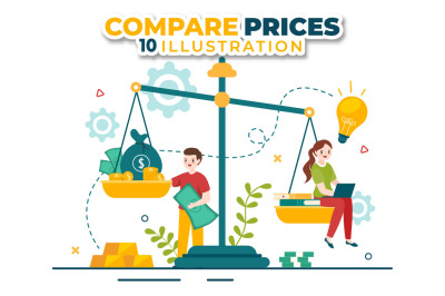 10 Compare Prices Economy Illustration