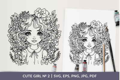 Cute Girl Coloring Pages &23;2