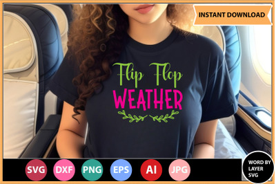 Flip Flop Weather SVG cut file design