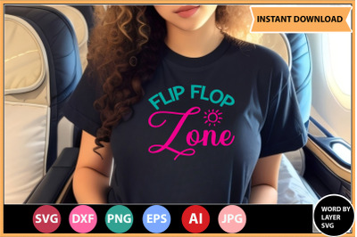 Flip Flop Zone SVG cut file design