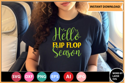 Hello Flip Flop Season SVG cut file design