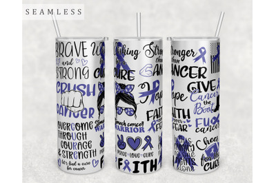 Stomach Cancer Awareness Tumbler Wrap, 20Oz Skinny Tumbler Sublimation