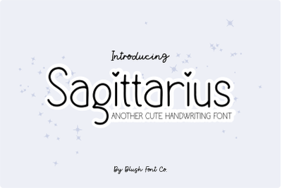SAGITTARIUS Cute Handwriting Font