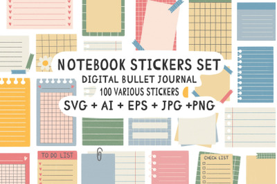 Notebook stickers set