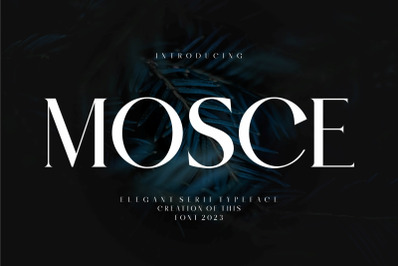 MOSCE Elegant Serif Typeface