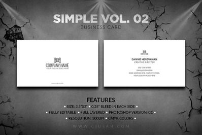 Simple Business Card Vol. 02