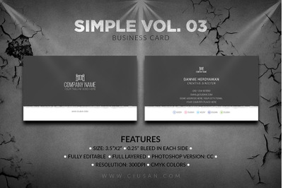 Simple Business Card Vol. 03