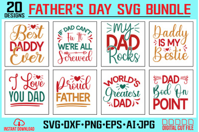 Father&#039;s Day SVG Bundle SVG  cut file design
