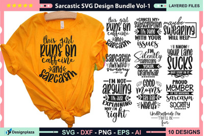 Sarcastic SVG Design Bundle Vol-1