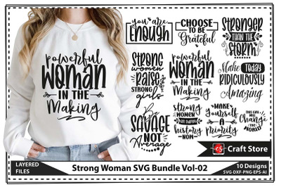 Strong Woman SVG Bundle Vol-02
