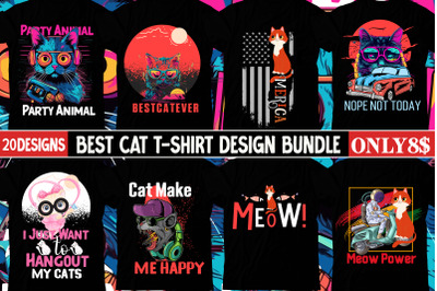 Cat t-Shirt Design Mega Bundle, Cat SVG Bundle, Cat Sublimation Bundle