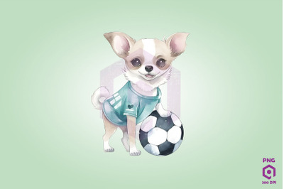 Chihuahua Dog Playing Football