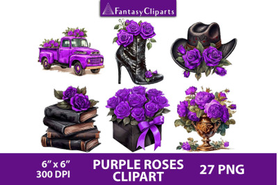 Purple Roses Arrangements Clipart | Mother&#039;s Day Clip Art