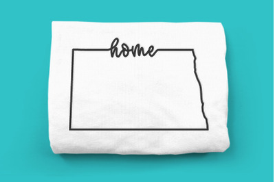 North Dakota Home State Outline | Embroidery