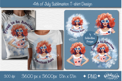 4th of July Sublimation Design| Patriotic USA Sublimation PNG