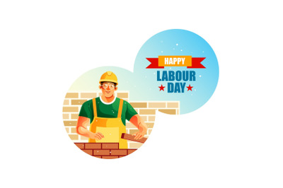 Bricklayer Happy Labour Day