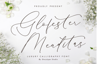 Glofester Menditas - Luxury Calligraphy Font