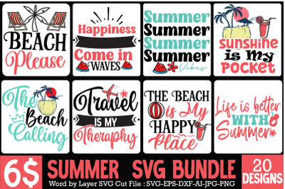 Summer SVG Bundle&2C;Beach SVG Bundle&2C;Summer SVG bundle Quotes