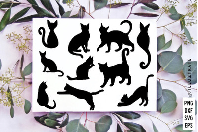Cat Silhouette SVG Cut File | Cat Cutting Files