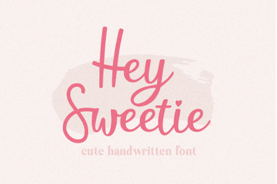 Hey Sweetie Lovely Handwritten Font