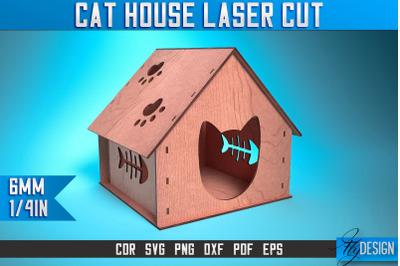 Cat House Laser Cut SVG | Animal House Laser Cut SVG Design | CNC File