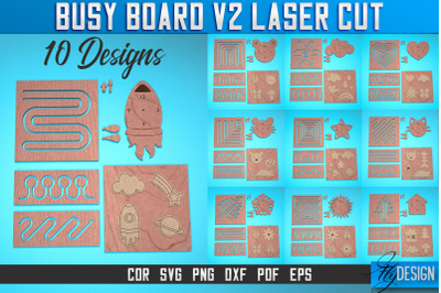 Busy Board Laser Cut SVG | Baby Game Laser Cut SVG Design | CNC Files