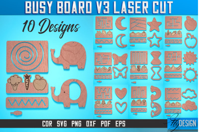 Busy Board Laser Cut SVG | Baby Game Laser Cut SVG Design | CNC Files