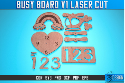 Busy Board Laser Cut SVG | Baby Game Laser Cut SVG Design | CNC Files