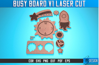 Busy Board Laser Cut SVG | Baby Game Laser Cut SVG Design | CNC Files