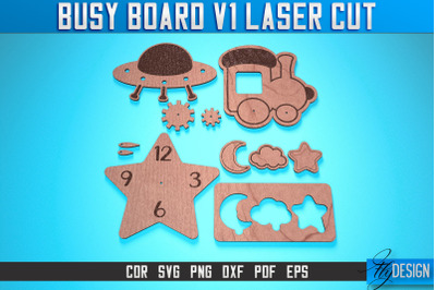 Busy Board Laser Cut SVG | Baby Game Laser Cut SVG Design | CNC Files