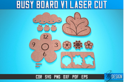 Busy Board Laser Cut SVG | Baby Game Laser Cut SVG Design | CNC Files