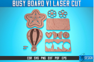 Busy Board Laser Cut SVG | Baby Game Laser Cut SVG Design | CNC Files