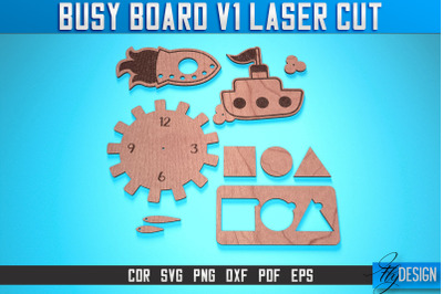 Busy Board Laser Cut SVG | Baby Game Laser Cut SVG Design | CNC Files