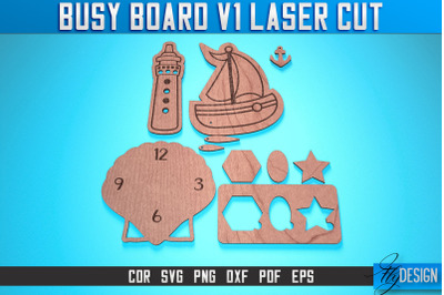 Busy Board Laser Cut SVG | Baby Game Laser Cut SVG Design | CNC Files