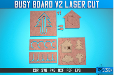 Busy Board Laser Cut SVG | Baby Game Laser Cut SVG Design | CNC Files