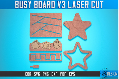 Busy Board Laser Cut SVG | Baby Game Laser Cut SVG Design | CNC Files