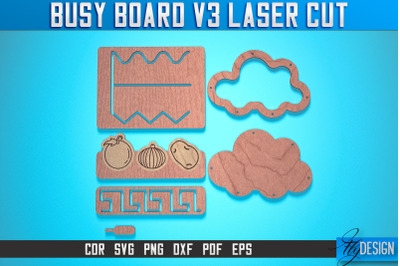 Busy Board Laser Cut SVG | Baby Game Laser Cut SVG Design | CNC Files