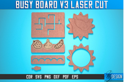 Busy Board Laser Cut SVG | Baby Game Laser Cut SVG Design | CNC Files